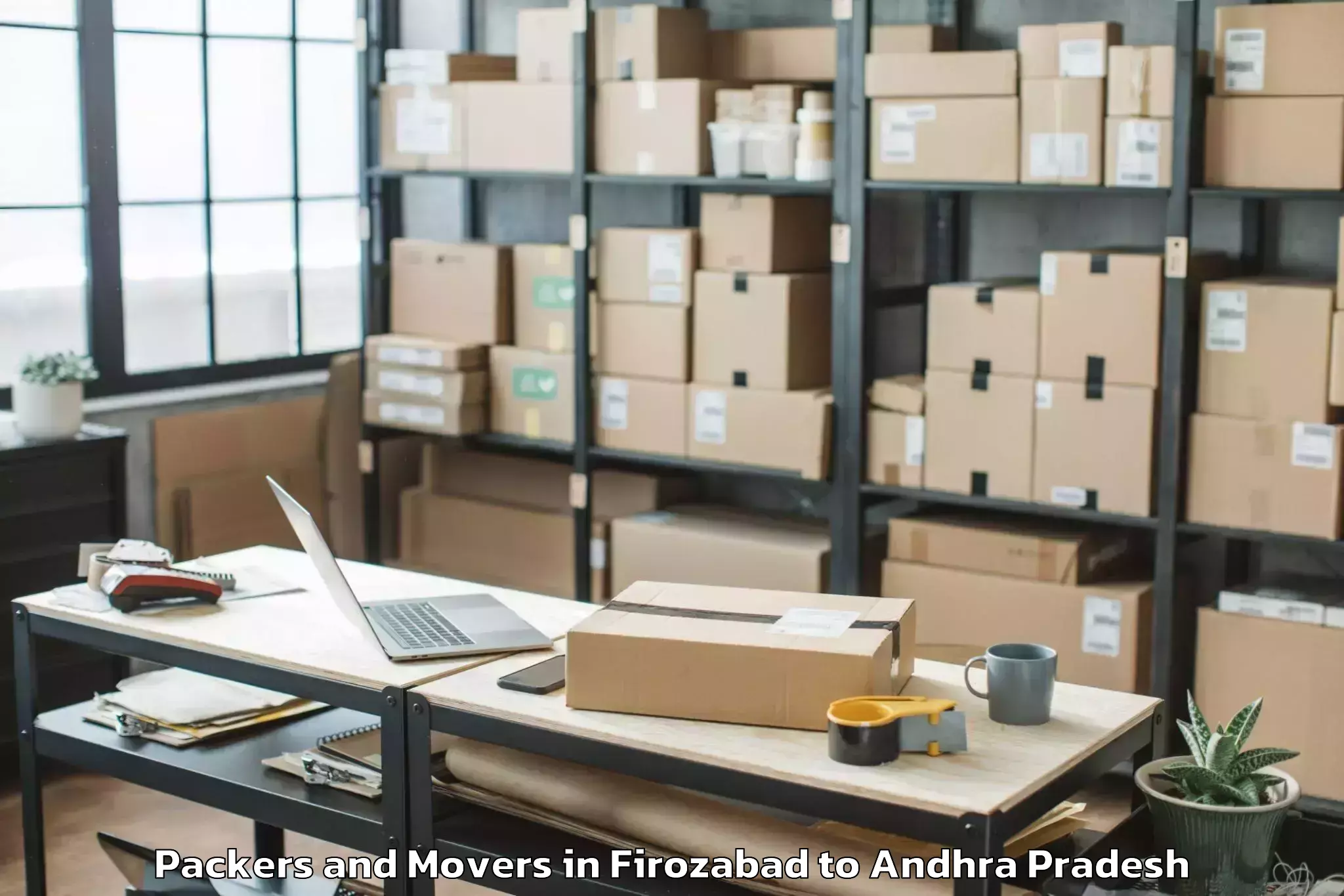 Professional Firozabad to Madugula Packers And Movers